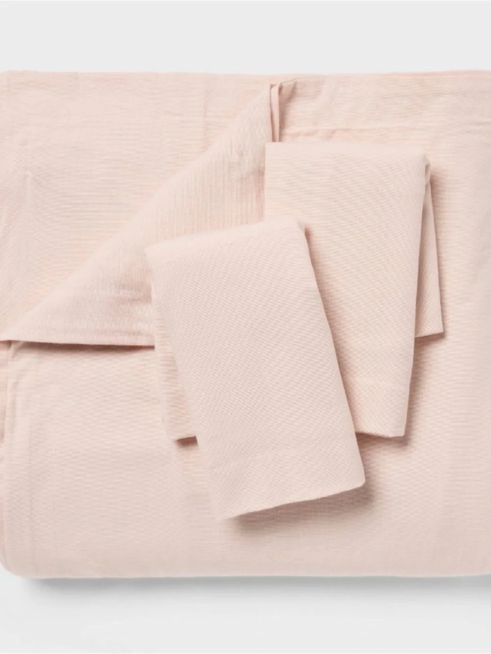 King Casual Textured Cotton Duvet Cover and Sham Set Light Pink - Threshold™
